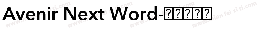 Avenir Next Word字体转换